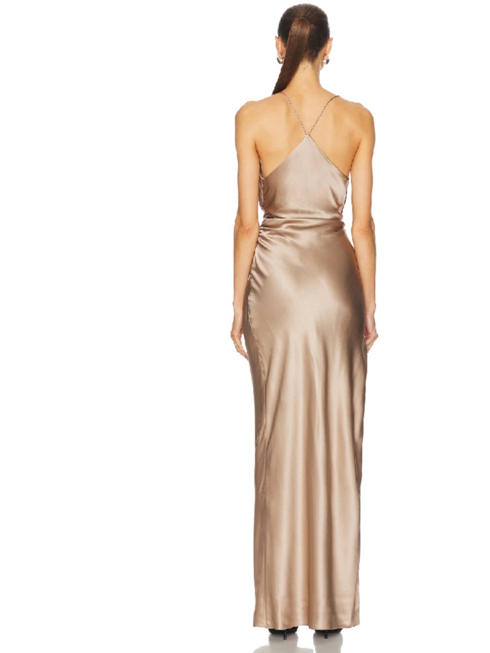 THE SEI Lace Inset Cowl Gown - Picture 4 of 5